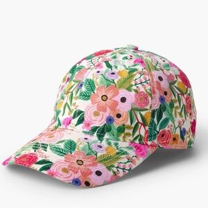 NWT Rifle Paper Co Baseball Cap in floral Garden Party print